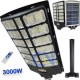 FARO LAMPIONE LED 3000W CON PANNELLO SOLARE FOTOVOLTAICO TELECOMANDO IMPERMEABILE CREPUSCOLARE