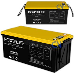 Batteria litio lifepo4 200AH 24V per accumulo con display