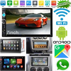 ANDROID AUTORADIO QUAD CORE 7.1 WiFi GPS NAVIGATORE DOPPIO 2DIN USB SD BLUETOOTH