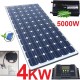 KIT FOTOVOLTAICO 4KW GIORNALIERO INVERTER 5000W PANNELLO ENERGIA SOLARE 400W