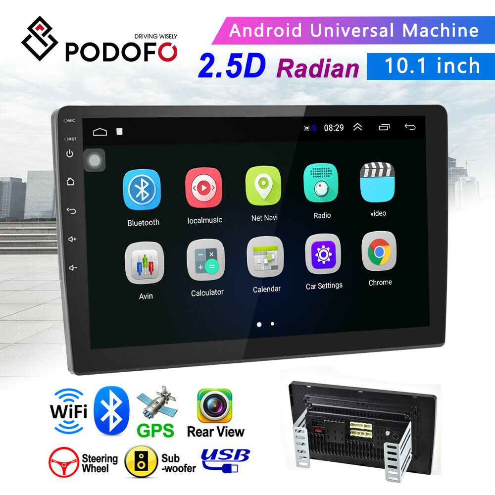 AUTORADIO ANDROID 9.1 WiFi STEREO 10.1 POLLICI GPS NAVIGATORE AUTO 2DIN  BLUETOOTH TOUCH SCREEN USB MP3 MP5