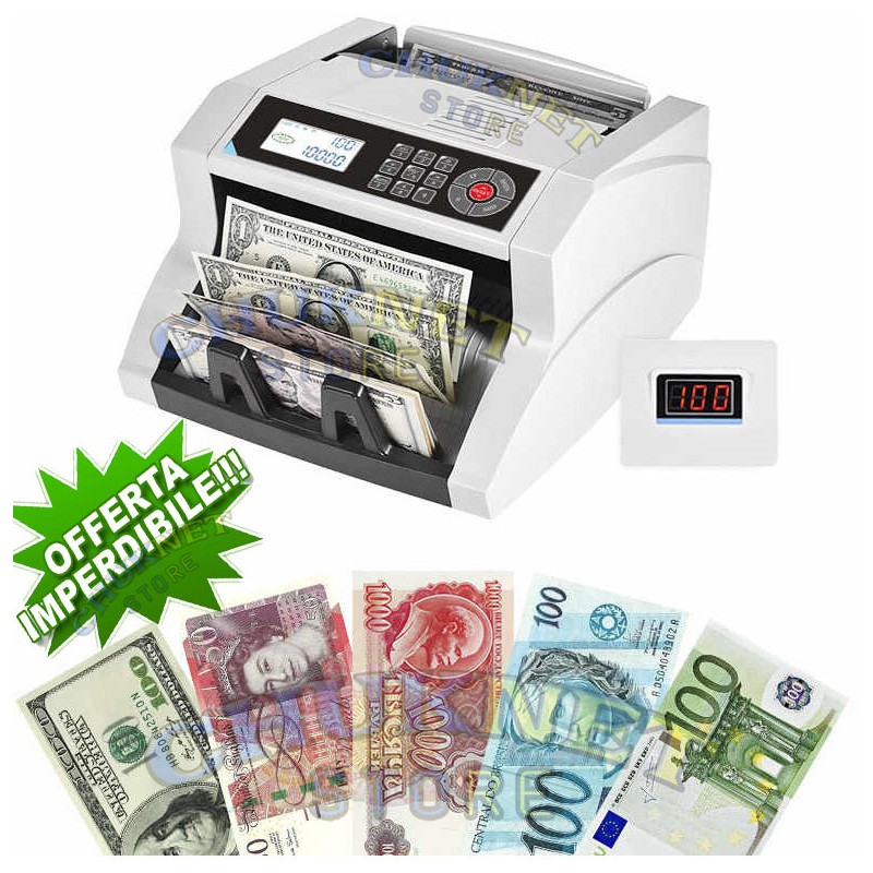 Rilevatore banconote false  portatile, macchina conta soldi  professionale.