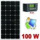 KIT 100W PANNELLO ENERGIA SOLARE FOTOVOLTAICO REGOLATORE CARICA 30A CAMPER CASA