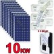 KIT FOTOVOLTAICO 10KW GIORNALIERO INVERTER IBRIDO ONDA PURA MPPT 100 AMPERE PANNELLO ENERGIA BATTERIA 1800 AH