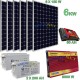 KIT FOTOVOLTAICO 6KW GIORNALIERO INVERTER 8000W PANNELLO ENERGIA BATTERIA 400 AH