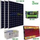 KIT FOTOVOLTAICO 3KW GIORNALIERO INVERTER 4000W PANNELLO ENERGIA BATTERIA 150 AH