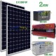 KIT FOTOVOLTAICO 2KW GIORNALIERO INVERTER 2000W PANNELLO ENERGIA BATTERIA 150 AH