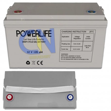 BATTERIA 120 AH 12V AGM GEL FOTOVOLTAICO PANNELLI ENERGIA SOLARE