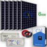 KIT FOTOVOLTAICO 6KW GIORNALIERO INVERTER 5 KW IBRIDO PANNELLO ENERGIA BATTERIA 600AH